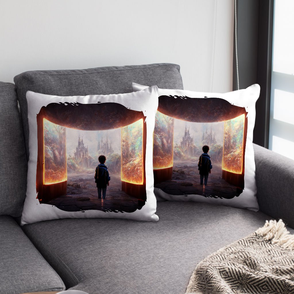 Fantasy World Concept Art Square Pillow Cases – Portal Pillow Covers