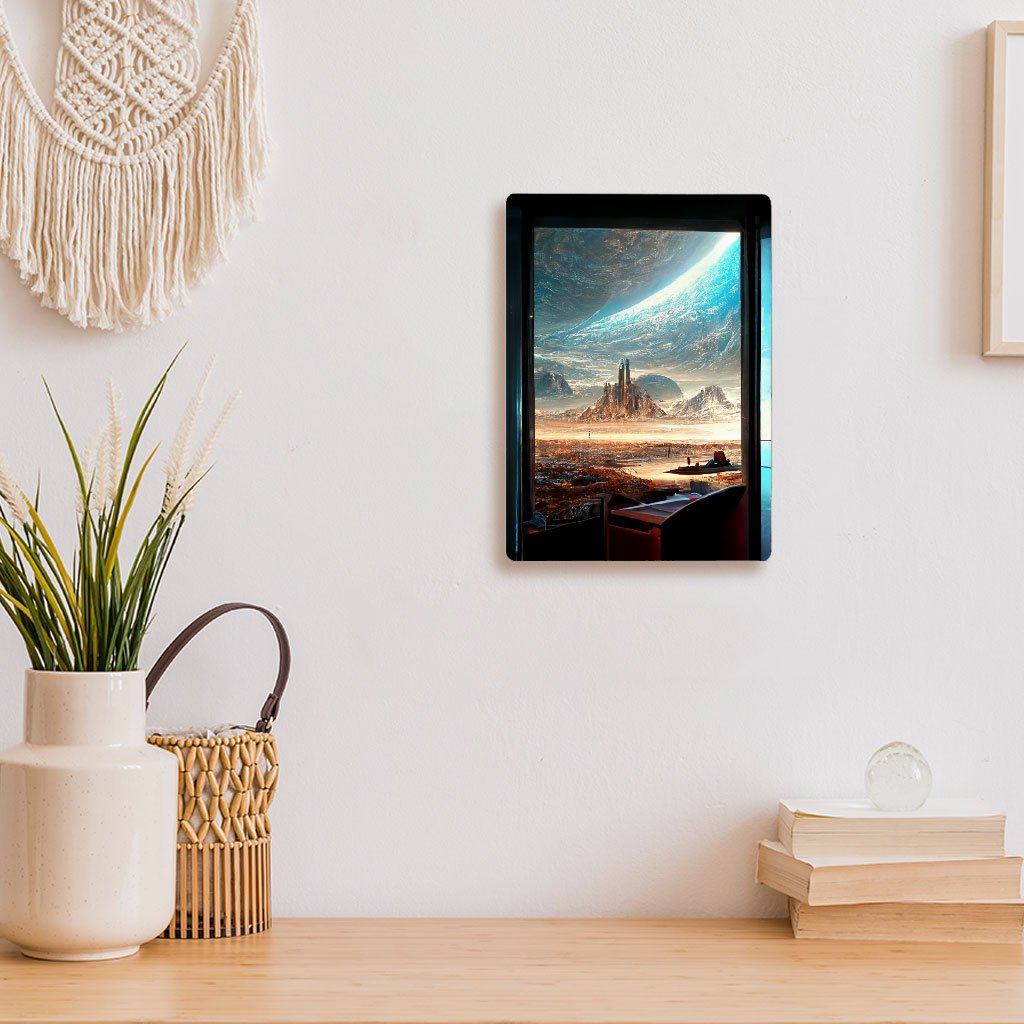 Space City Art Metal Photo Prints – Future World Decor Picture | Shopamericaio