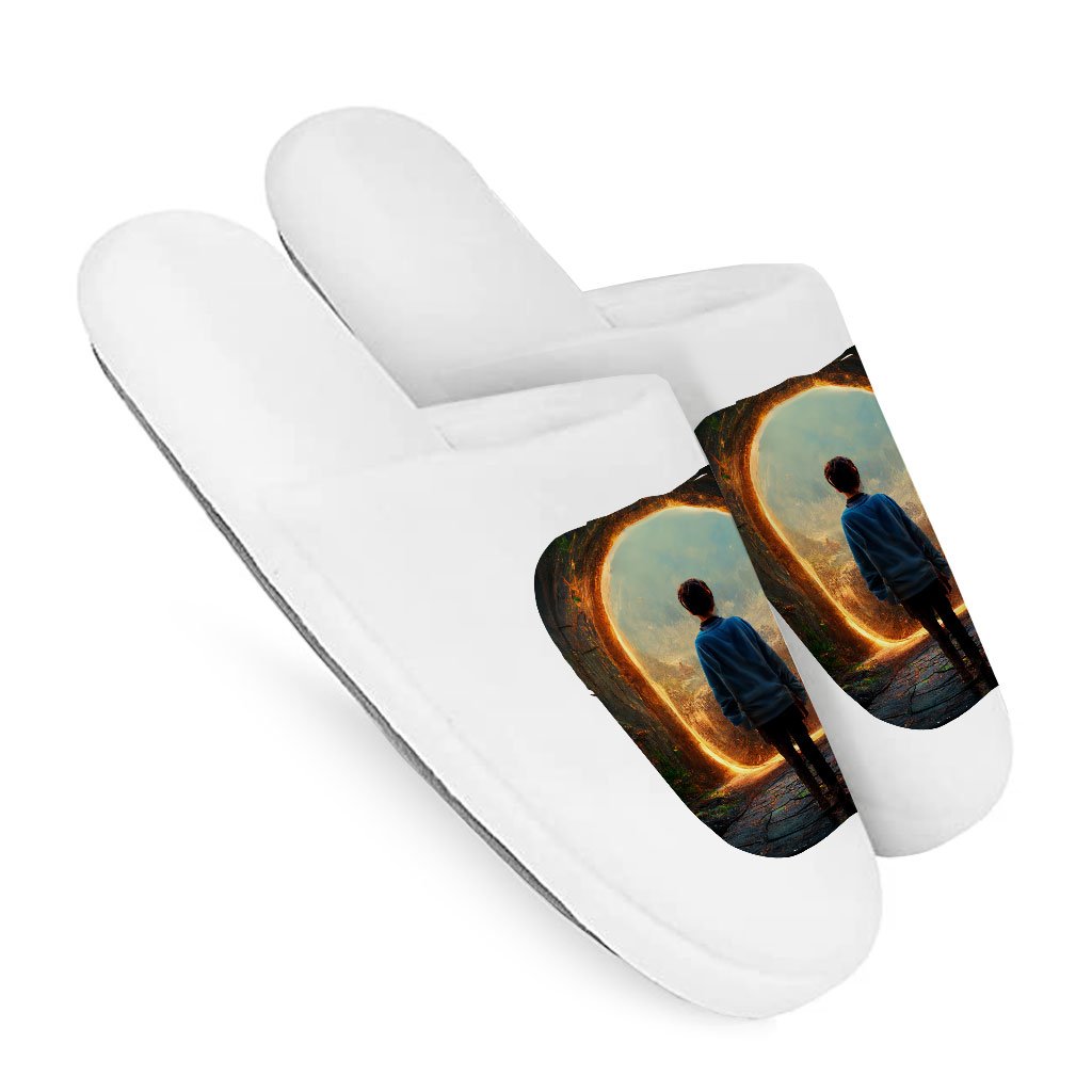 Fantasy Land Art Memory Foam Slippers – Fairy Slippers – Portal Slippers