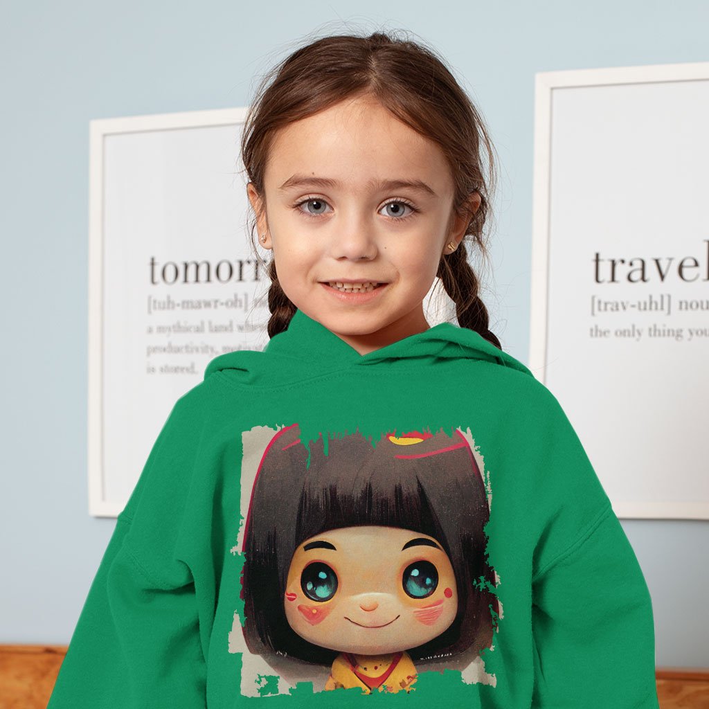 Japanese Cute Girl Toddler Hoodie – Kawaii Toddler Hooded Sweatshirt