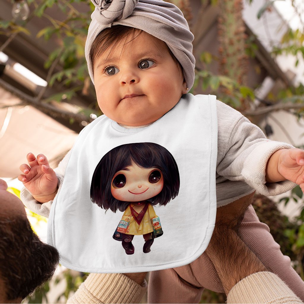 Kawaii Anime Face Baby Bibs – Cute Baby Feeding Bibs – Japanese Bibs for Eating