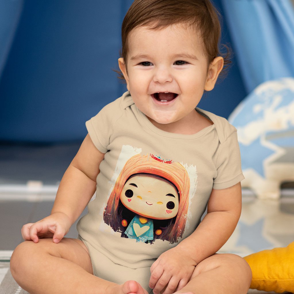 Cute Anime Girl Print Baby Jersey Onesie – Kawaii Baby Onesie | Shopamericaio