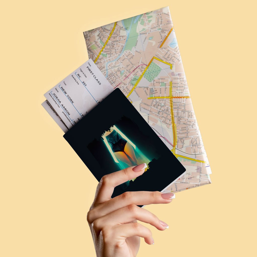Neon Cyberpunk Woman Passport Cover – Cool Passport Cover | Shopamericaio