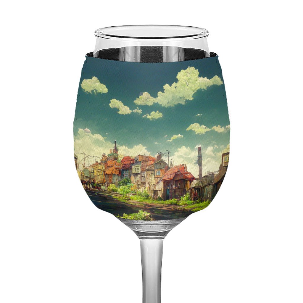 City Pop Anime Print Wine Glass Sleeve – Art Sleeves for Wine Glass