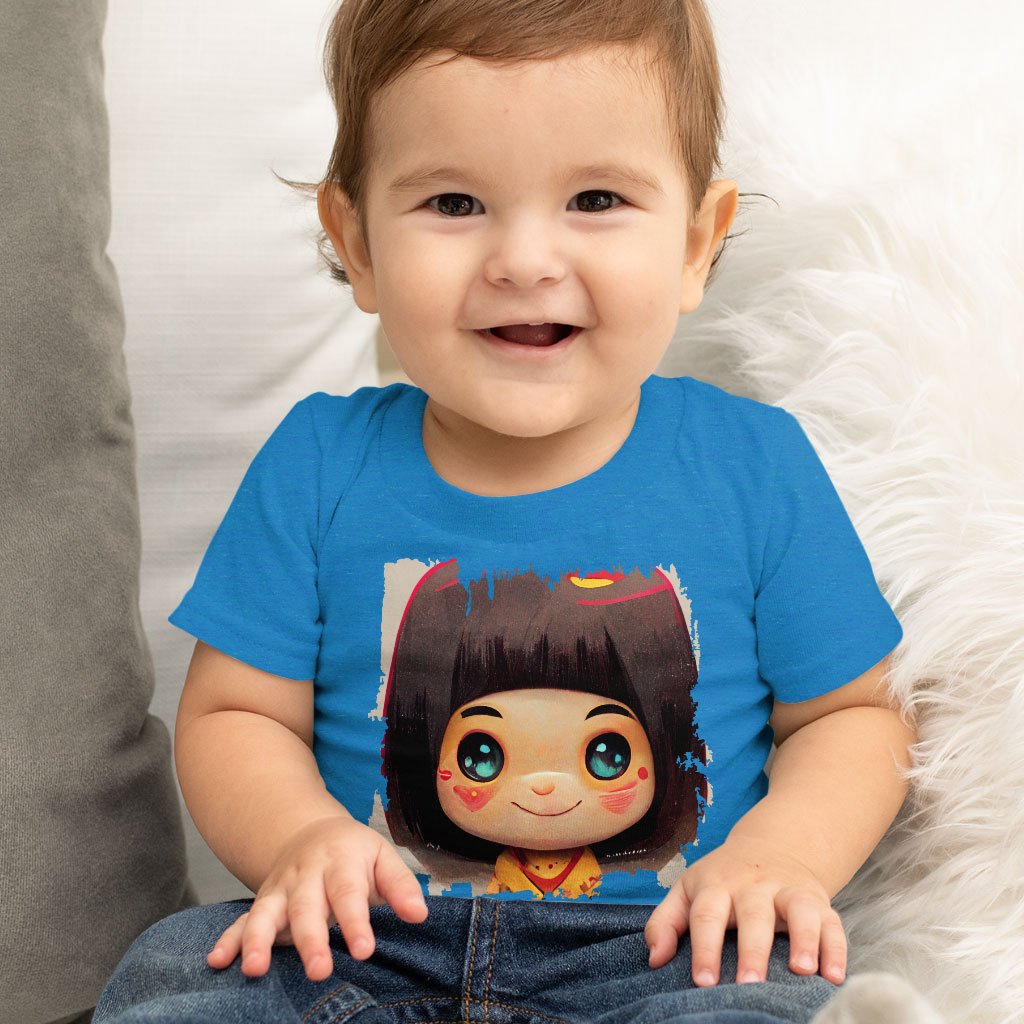 Japanese Cute Girl Baby Jersey T-Shirt – Kawaii Baby T-Printed T | Shopamericaio
