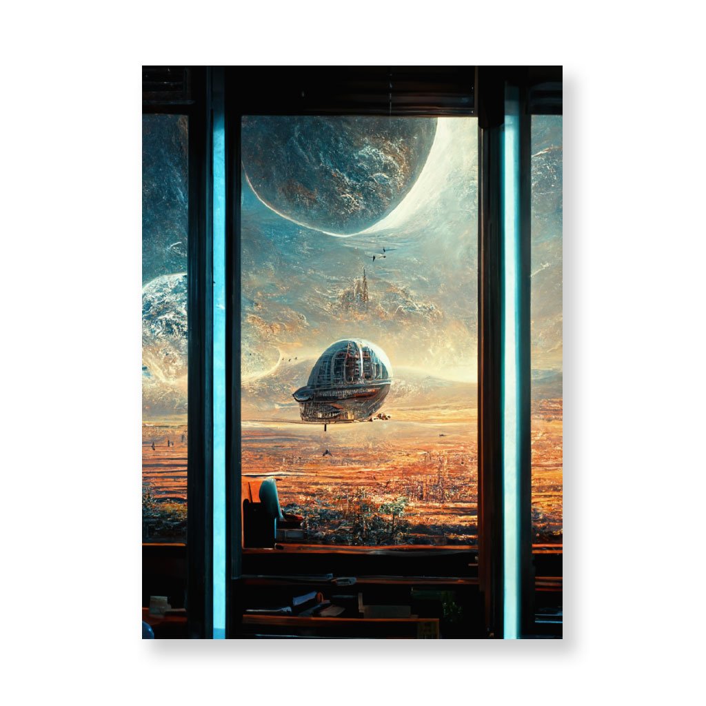 Future City Art Wall Picture – Printed Stretched Canvas – Cool Wall Art