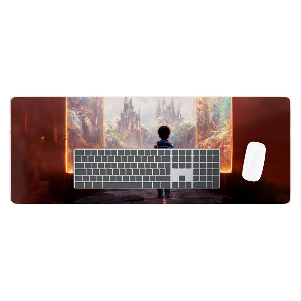Fantasy World Concept Art Desk Mat – Portal Desk Pad – Printed Laptop Desk Mat