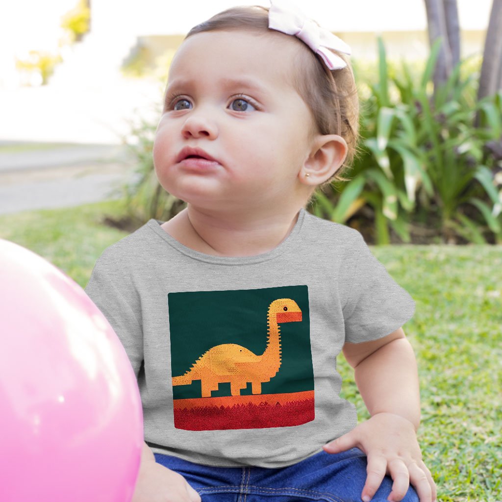 Dinosaurs Baby Jersey T-Shirt – 8 Bit Baby T-Cute Dinosaur T | Shopamericaio