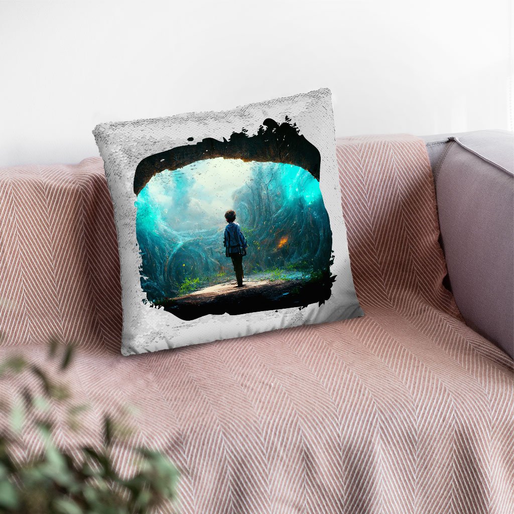Dream World Fantasy Art Sequin Pillow Case – Nature Pillow Case | Shopamericaio