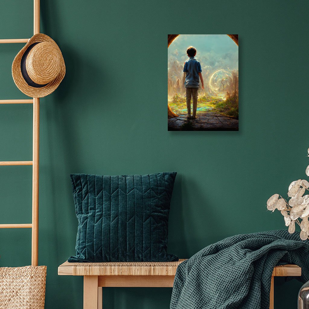 Fantasy World Digital Art Wall Picture – Magical Forest Stretched Canvas