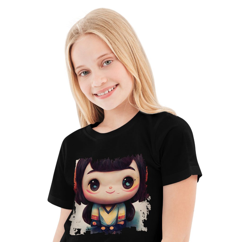 Anime Girl Smiling Kids’ T-Shirt – Anime Print T | Kawaii Baby Girl Sippy Cup