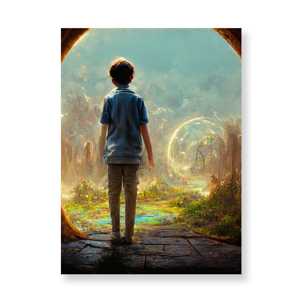 Fantasy World Digital Art Wall Picture – Magical Forest Stretched Canvas