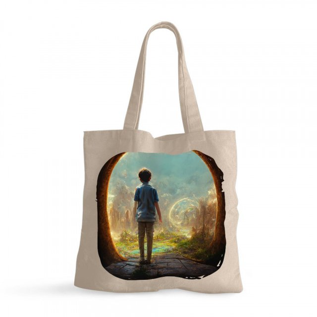 Fantasy World Digital Art Small Tote Bag – Magical Forest Shopping Bag