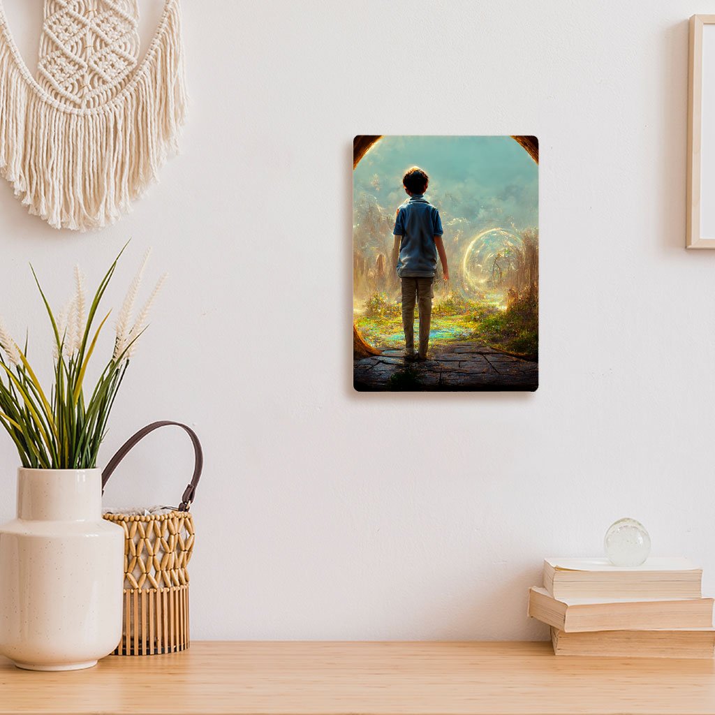 Fantasy World Digital Art Metal Photo Prints – Magical Forest Decor Picture