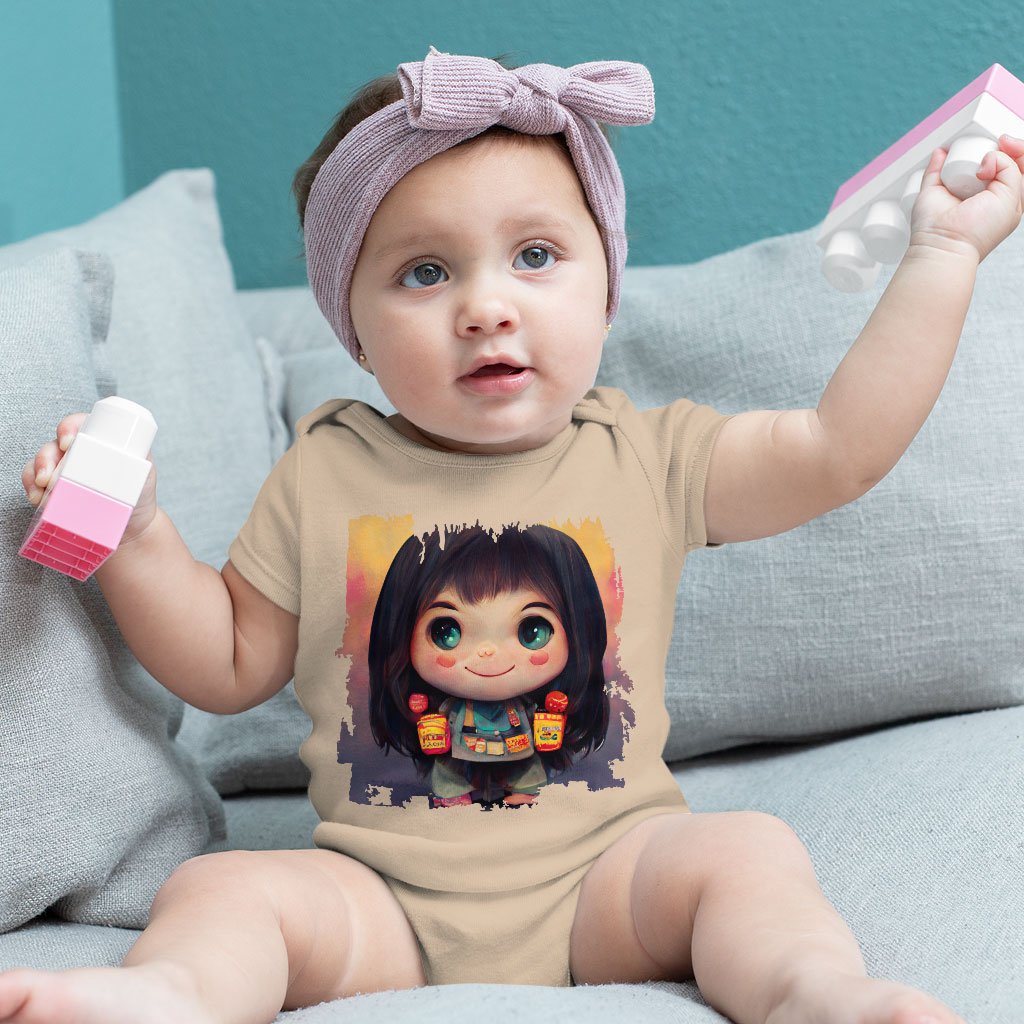 Anime Girl Cute Baby Jersey Onesie – Graphic Baby One-Piece | Shopamericaio