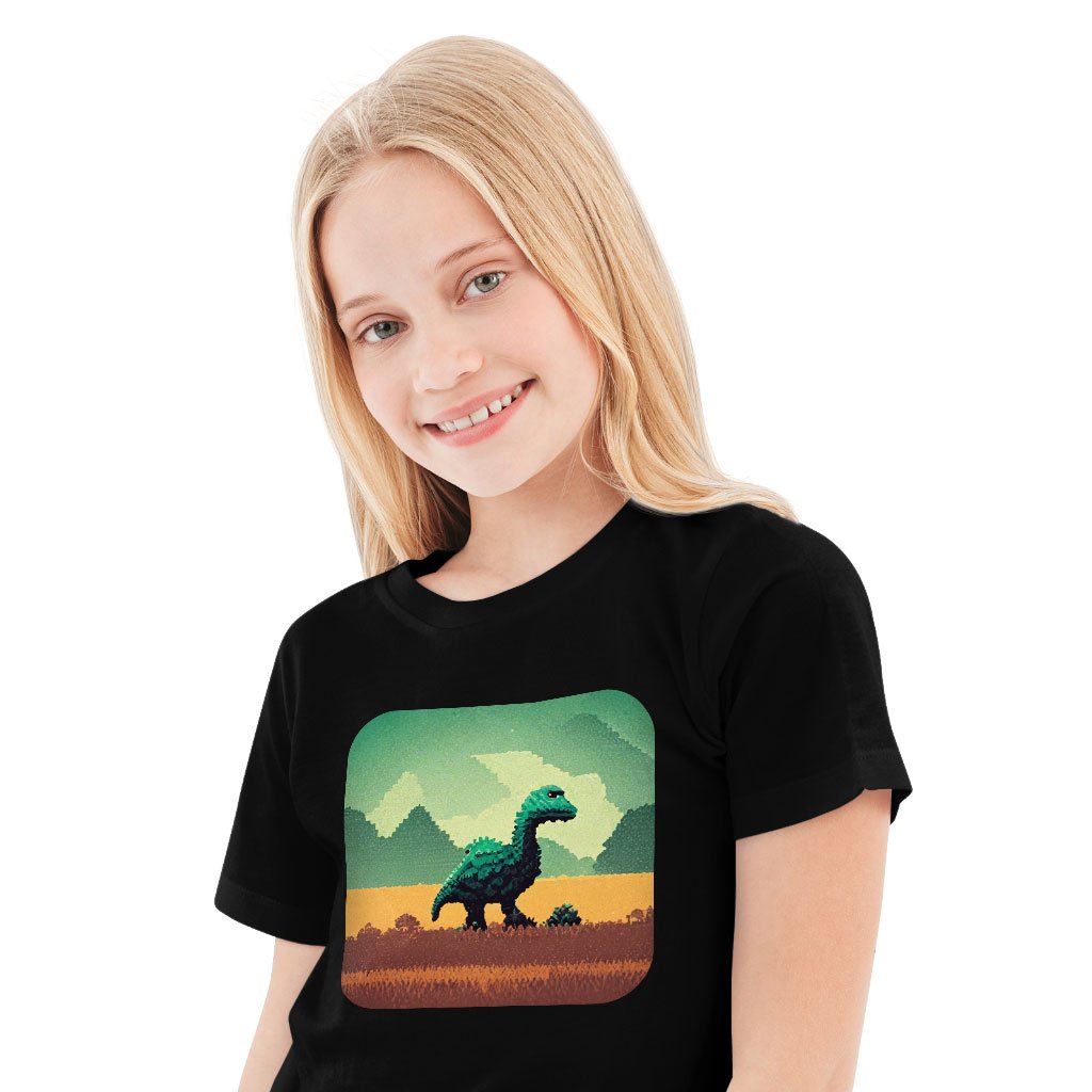 Cute Dino Kids’ T-Shirt – Pixel T | Cute Anime Girl Print Toddler T-Shirt
