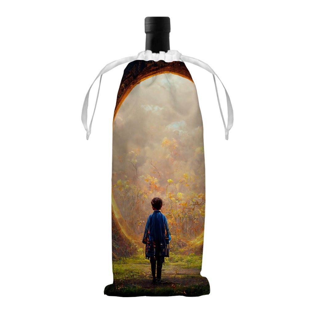 Anime Fantasy Land Art Wine Tote Bag – Magical Forest Wine Tote Bag