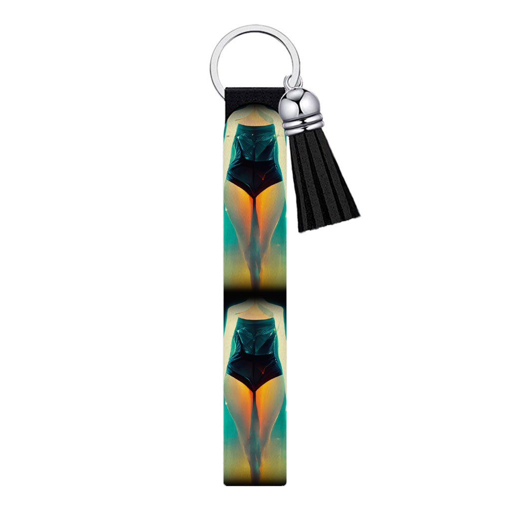 Neon Cyberpunk Woman Keychain Wristlet – Cool Keychain Bracelet | Shopamericaio
