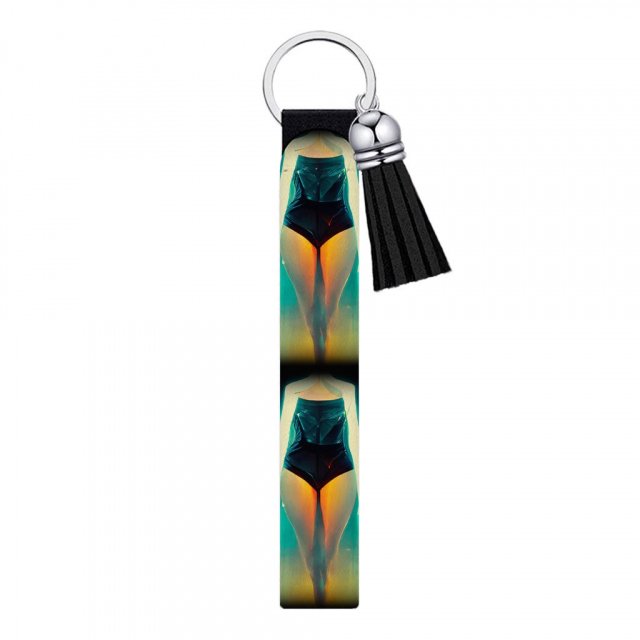 Neon Cyberpunk Woman Keychain Wristlet – Cool Keychain Bracelet | Shopamericaio