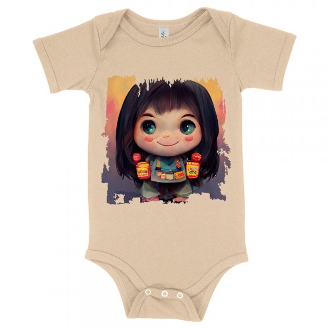 Anime Girl Cute Baby Jersey Onesie – Graphic Baby One-Piece | Shopamericaio