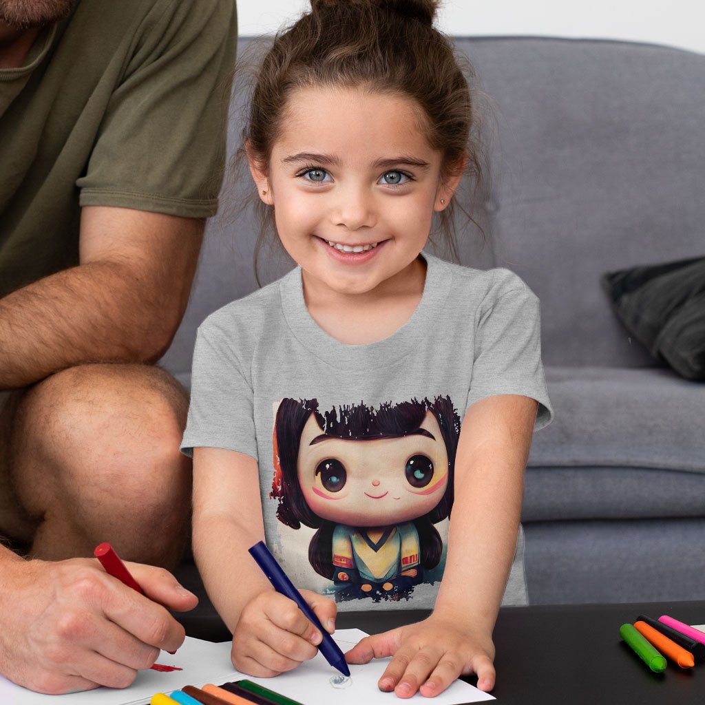 Anime Girl Smiling Toddler T-Shirt – Anime Print Kids’ T | Shopamericaio