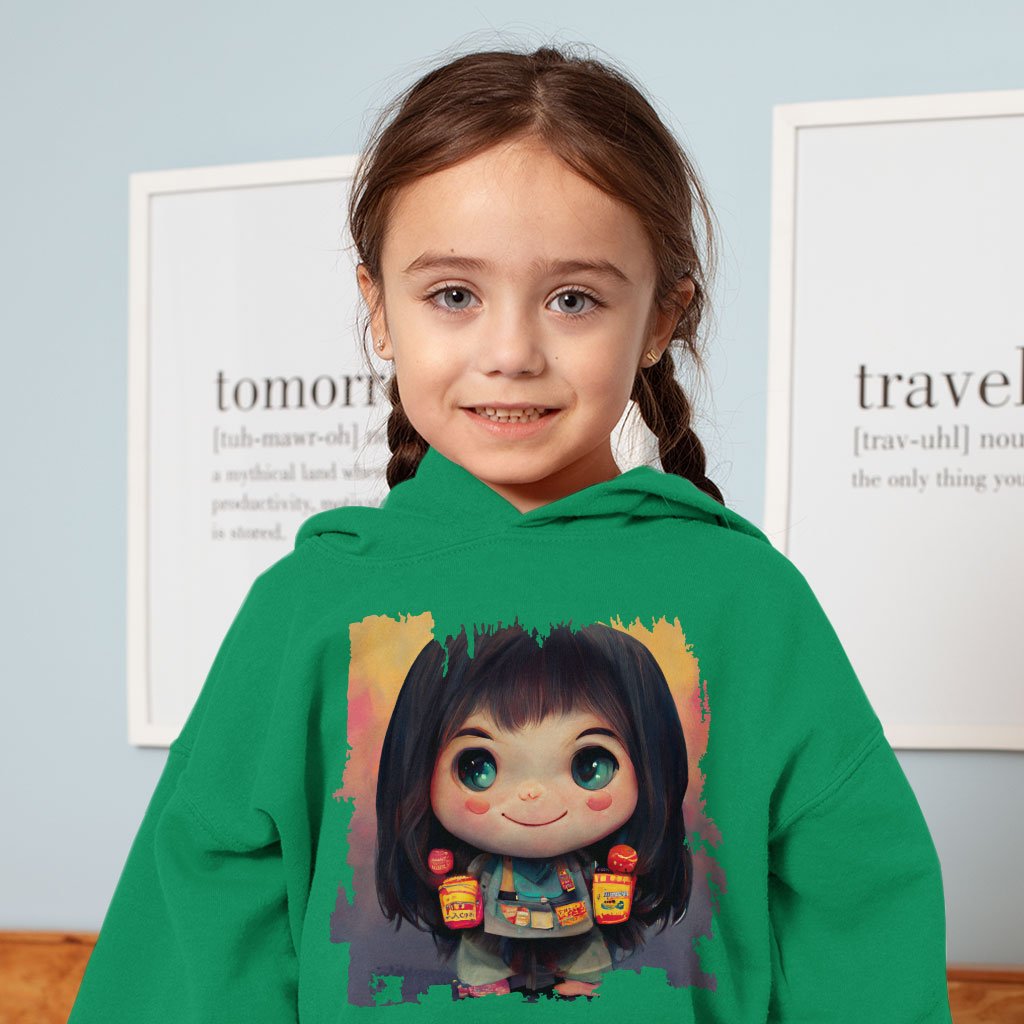 Anime Girl Cute Toddler Hoodie – Anime Print Toddler Hooded Sweatshirt