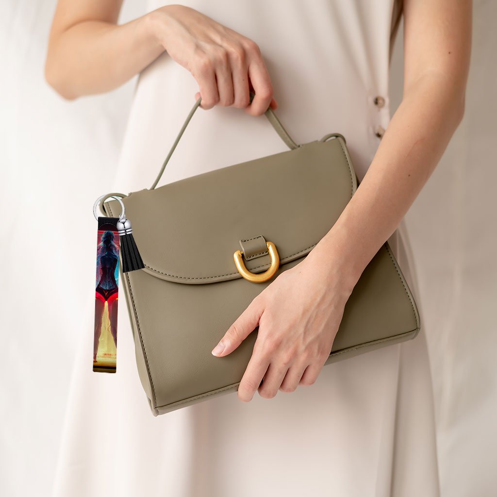 Supermodel Art Keychain Wristlet – Neon Keychain Bracelet | Shopamericaio