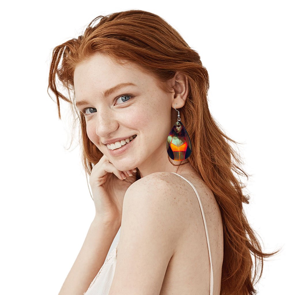 Female Body Silhouette Art Earrings – Graphic Earrings – Fantasy Earrings