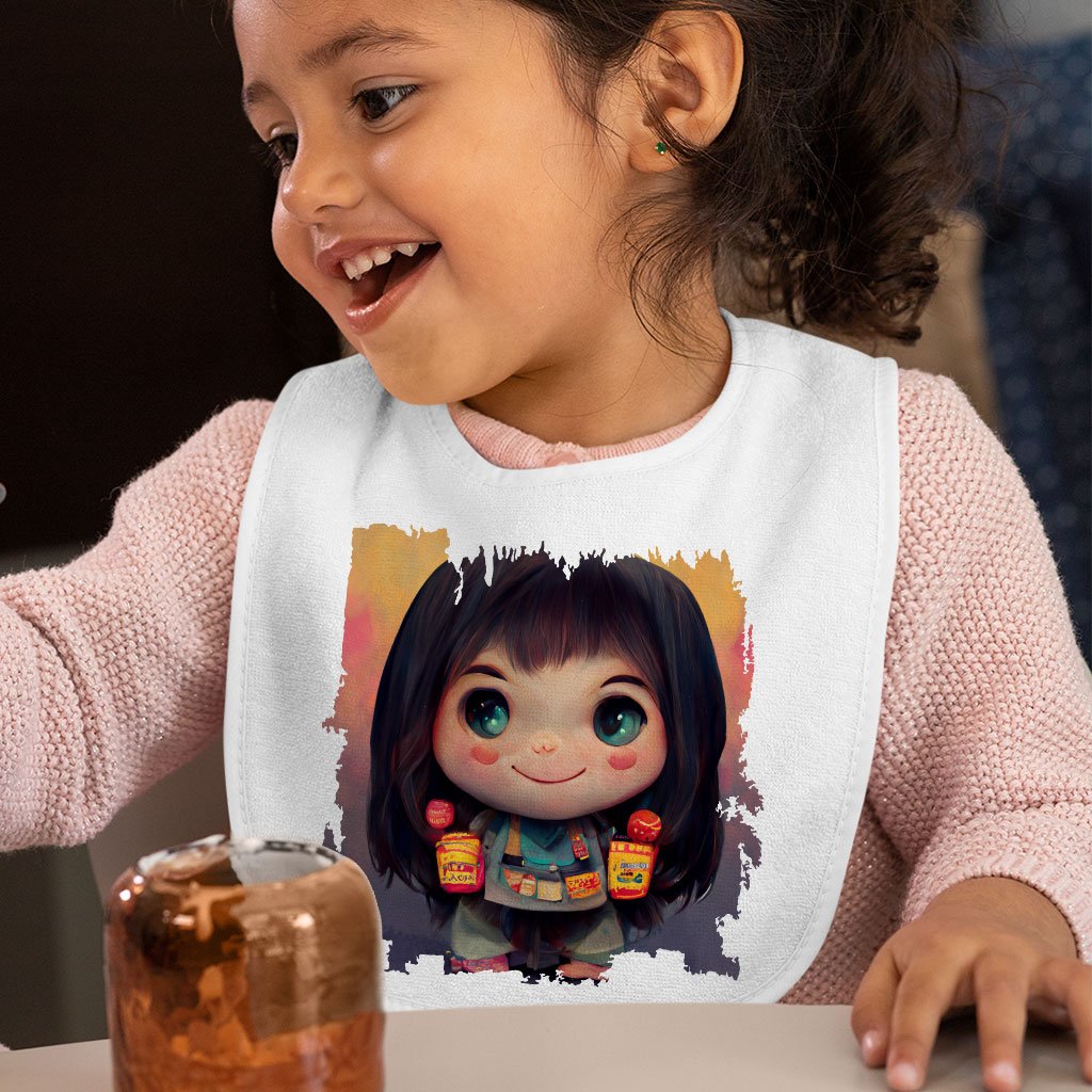 Anime Girl Cute Baby Bibs – Anime Print Baby Feeding Bibs | Shopamericaio
