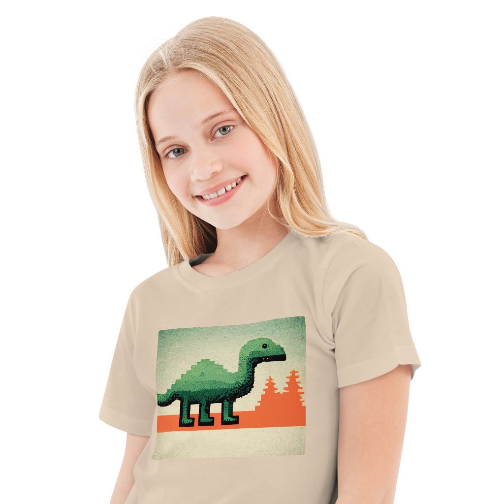 Dino Kids’ T-Shirt – Pixel T | Girl Print Baby Jersey Onesie – Anime Baby Onesie