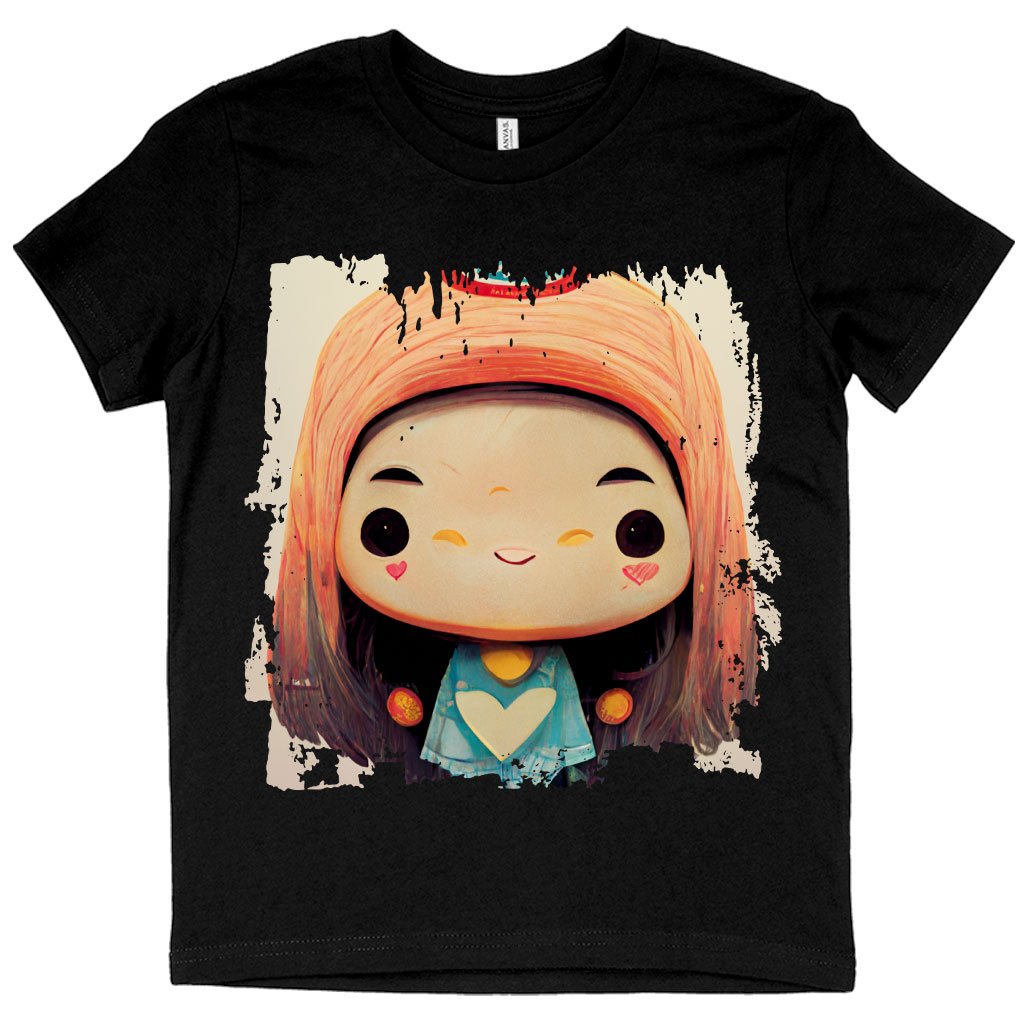 Cute Anime Girl Print Kids’ T-Shirt – Kawaii T | Shopamericaio