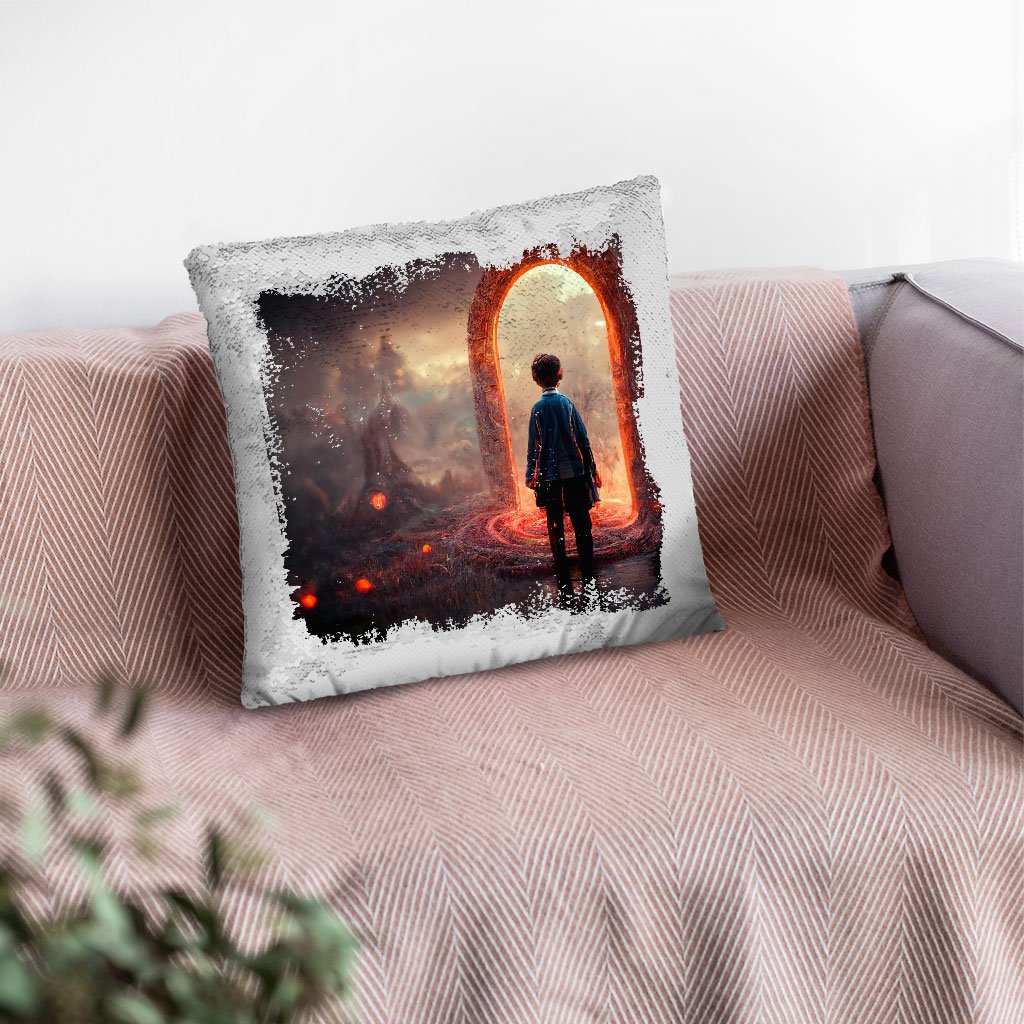 Magical World Fantasy Art Sequin Pillow Case – Portal Pillow Case