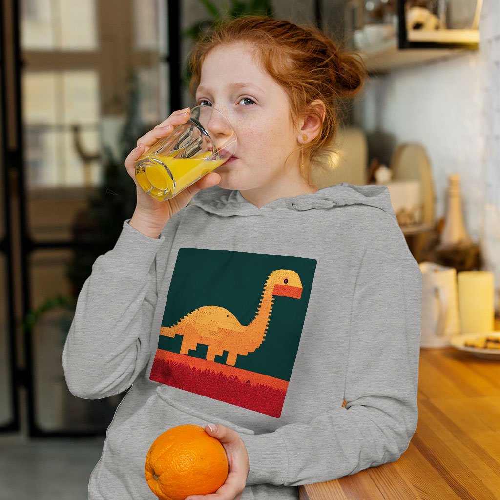 Dinosaurs Kids’ Sponge Fleece Hoodie – 8 Bit Kids’ Hoodie | Shopamericaio