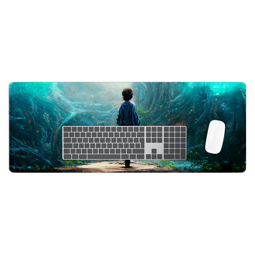Dream World Fantasy Art Desk Mat – Nature Desk Pad – Landscape Laptop Desk Mat