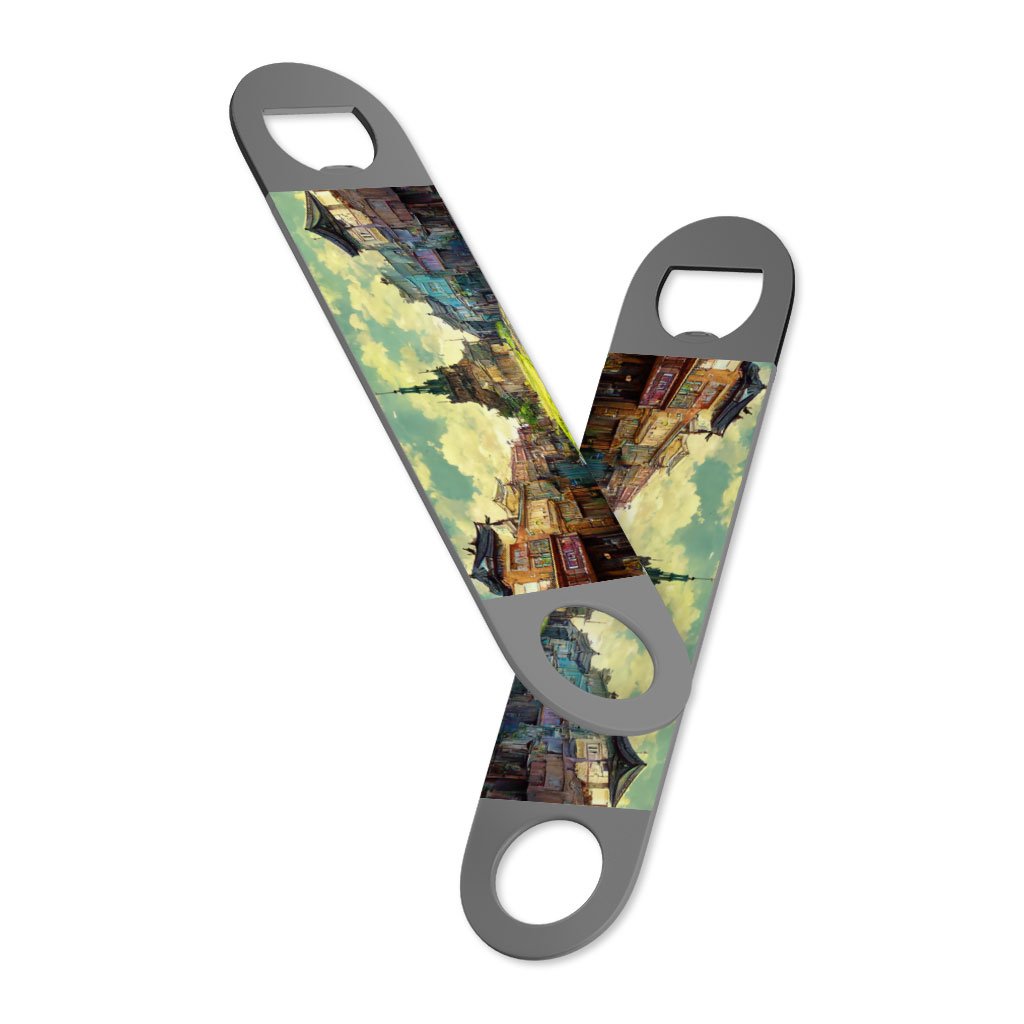 Anime City Background Art Bottle Opener – Painting Beer Opener | Shopamericaio