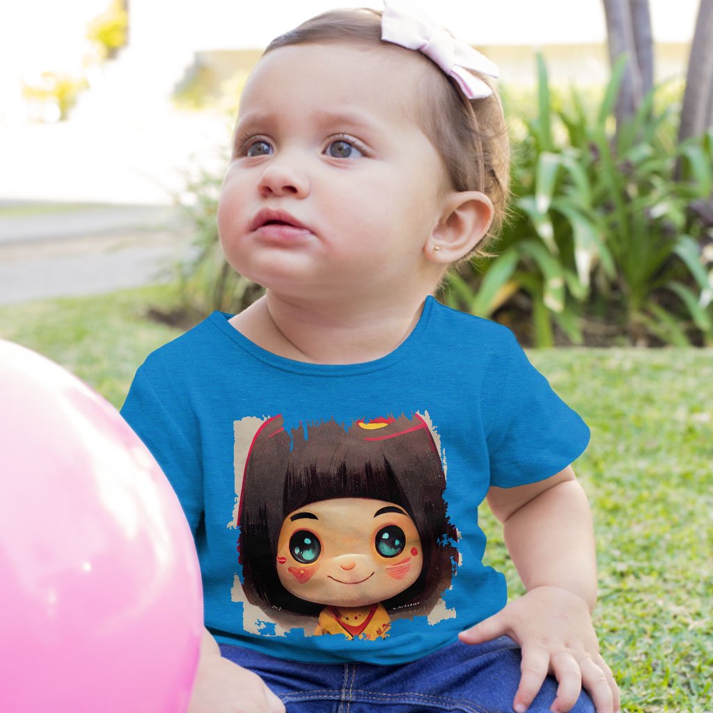 Japanese Cute Girl Baby Jersey T-Shirt – Kawaii Baby T-Printed T | Shopamericaio