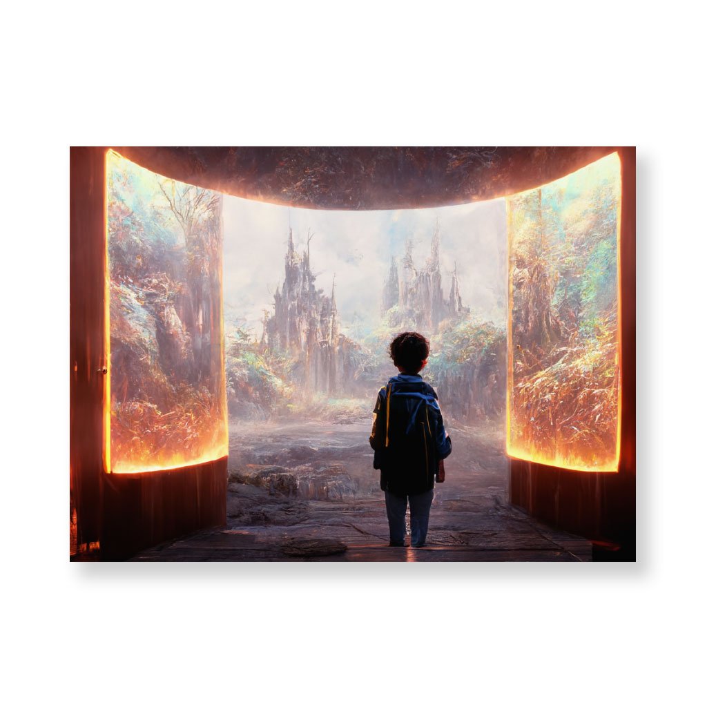Fantasy World Concept Art Wall Picture – Portal Stretched Canvas | Shopamericaio
