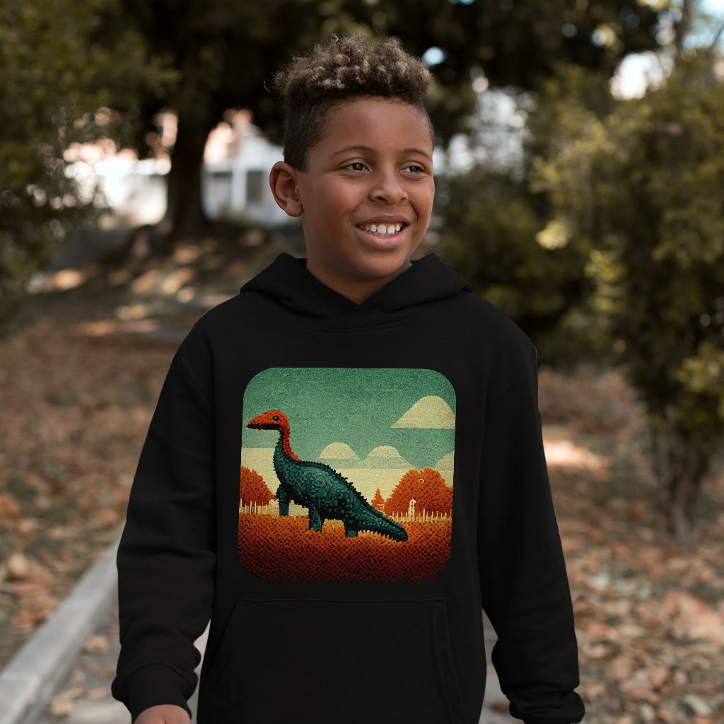 Cute Little Dino Kids’ Sponge Fleece Hoodie – Dinosaurs Kids’ Hoodie