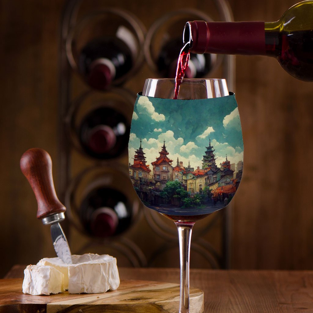 Anime City Art Wine Glass Sleeve – Nature Sleeves for Wine Glass | Shopamericaio