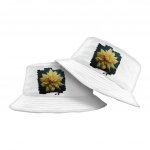 Dahlia Flower with Leaves Bucket Hat - Botanical Hat - Colorful Bucket Hat - Image 2