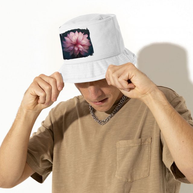 Dahlia Flower Painting Bucket Hat – Nature Hat – Unique Bucket Hat