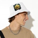 Dahlia Flower with Leaves Bucket Hat - Botanical Hat - Colorful Bucket Hat - Image 6