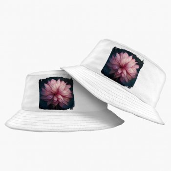 Dahlia Flower Painting Bucket Hat – Nature Hat – Unique Bucket Hat