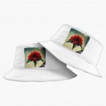 Red Dahlia Flower Bucket Hat - Art Hat - Graphic Bucket Hat