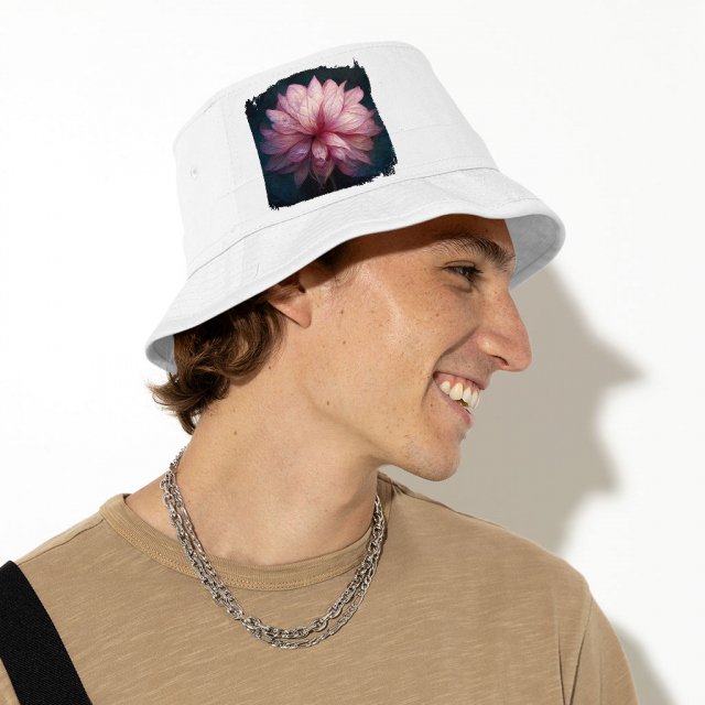 Dahlia Flower Painting Bucket Hat – Nature Hat – Unique Bucket Hat