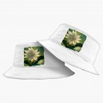 Artificial Dahlia Flower Bucket Hat - Flower Hat - Printed Bucket Hat