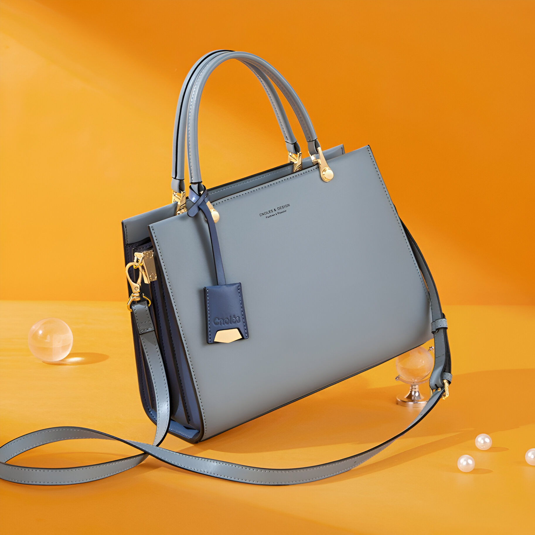 Large Women Handbag with Shoulder Strap - Image 7