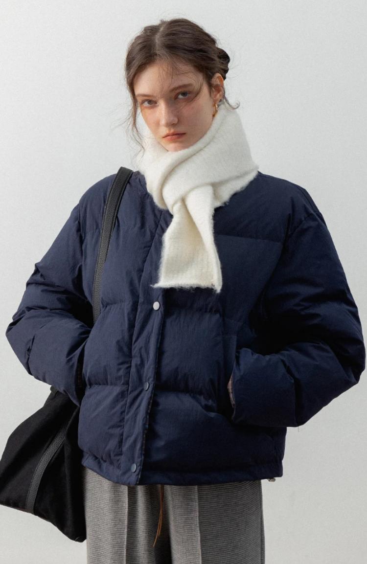 Women’s Winter Plaid Down Coat Puffer Jacket - Image 7
