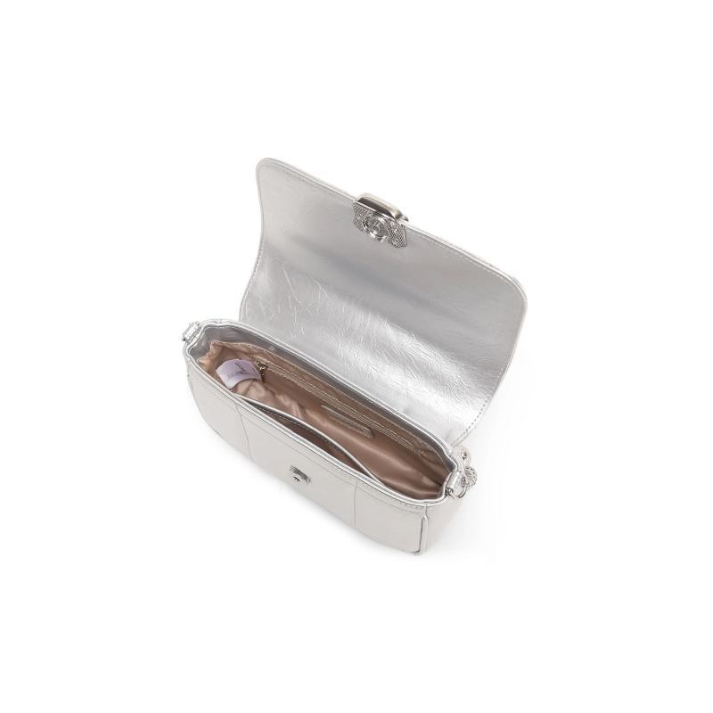 Silver Chain Luxury Crossbody Bag - Image 5