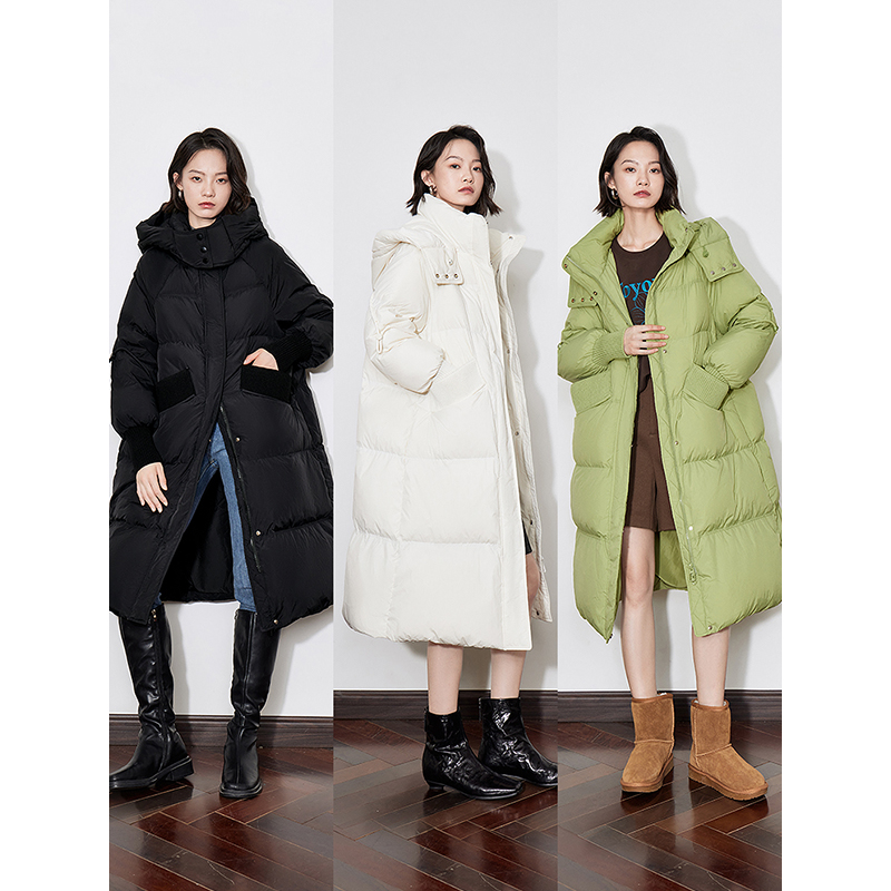 Women's Hooded Turtleneck Down Jacket - Image 5